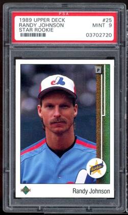 Randy Johnson Rookie Card 1989 Upper Deck #25 PSA 9