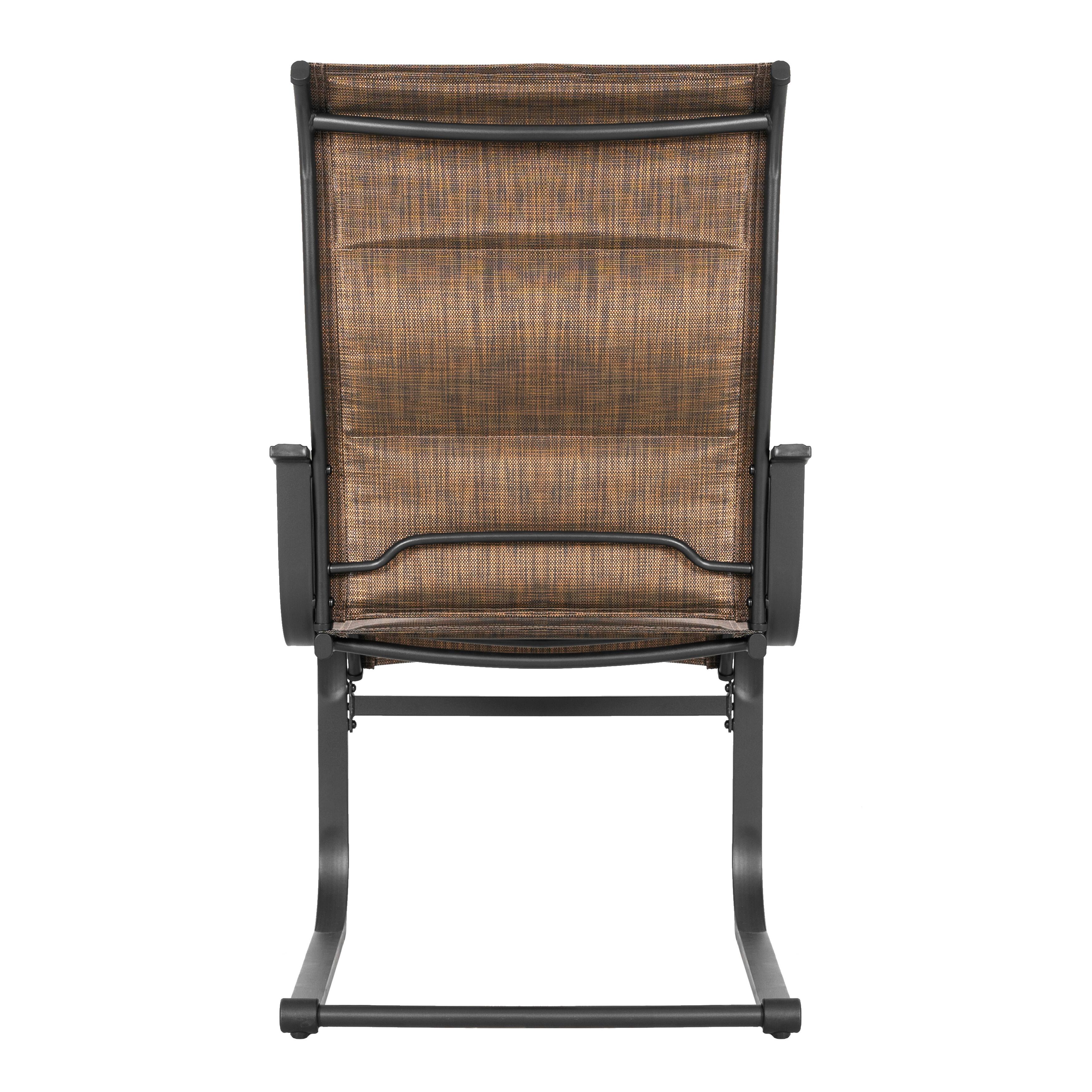 Alt View 9. Nuu Garden - Nuu Garden Patio Chair Set of 2, Comfortable Textilene Outdoor Dining Chairs - Brown.