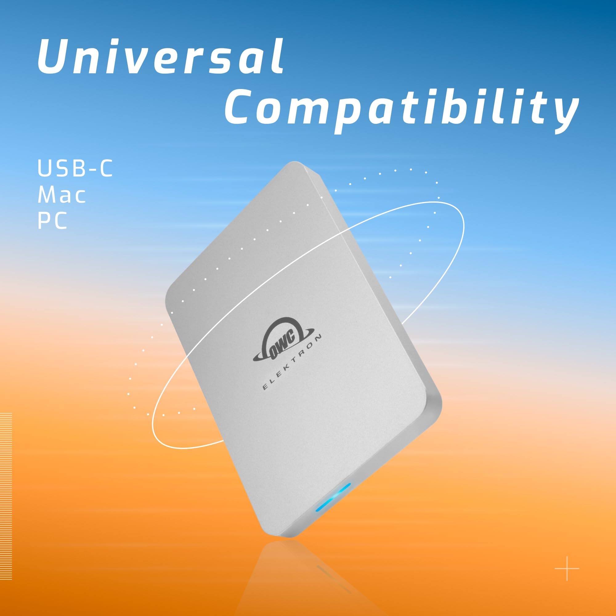 Universal Compatibility  
USB-C  
Mac  
PC  

OWC  
ELEKTRON