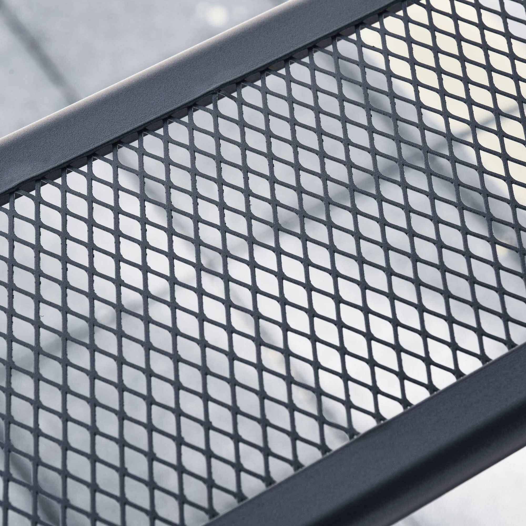 Alt View 7. Outsunny - 8' x 5' Grill Gazebo with 2 Side Shelves, Outdoor BBQ Gazebo with Double Roof, Steel Grill Tent Canopy - Gray.