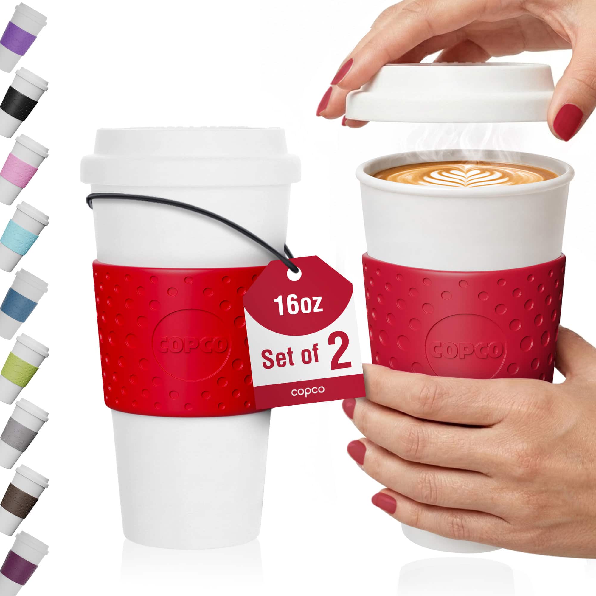 Copco - Acadia 16oz Travel Mug Set of 2, BPA-Free Double Wall Insulated - Red price history on PriceWatchPro