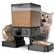 Front. Oneisall - 5L/169oz Dual Bowl Automatic Cat Feeder, Stainless Steel,Freshness Seal,Voice Record,Dual Power Supply - Black.