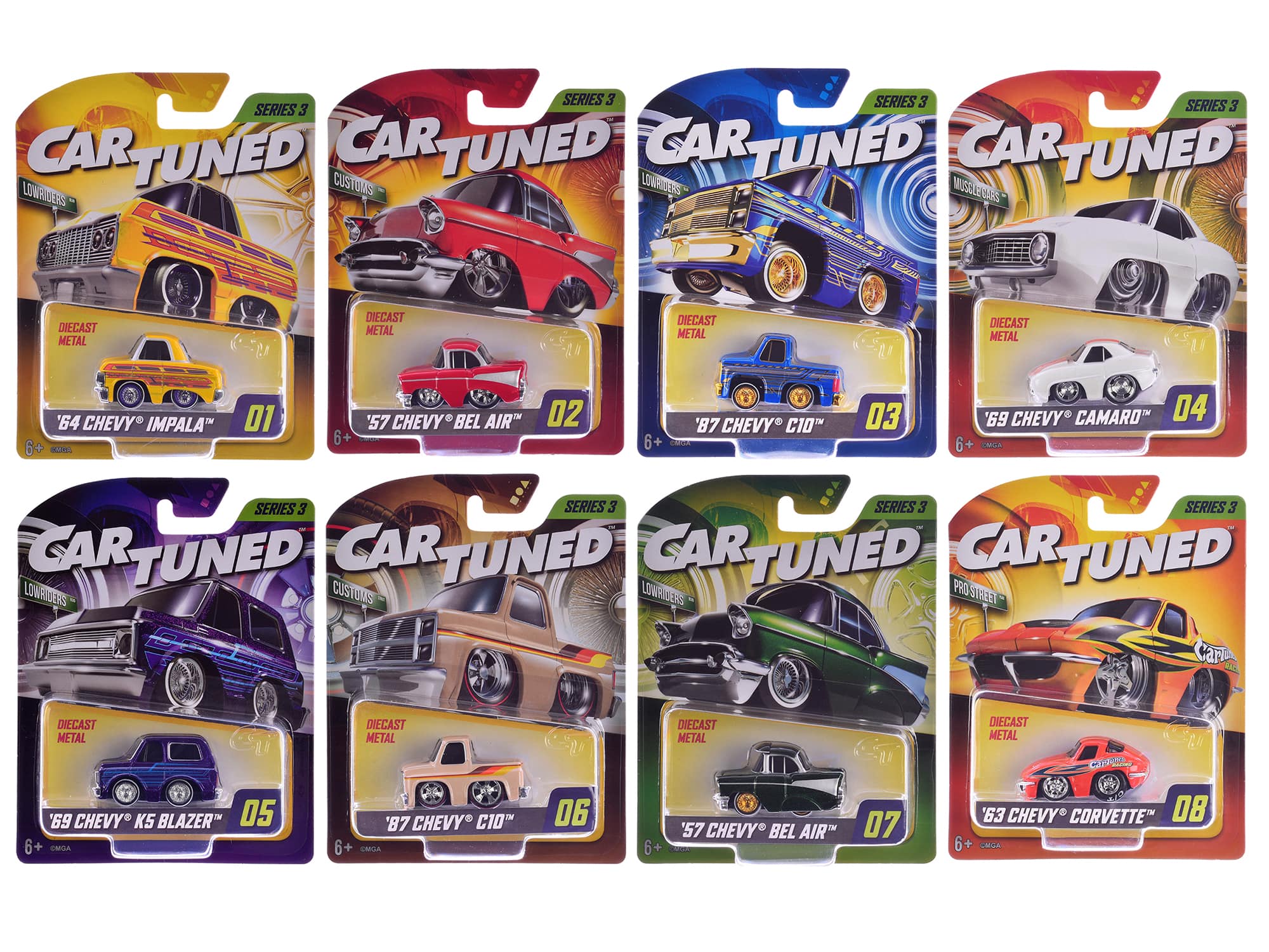 Car Tuned Mainline 2025 Series 3 Set of 8 Pieces Diecast