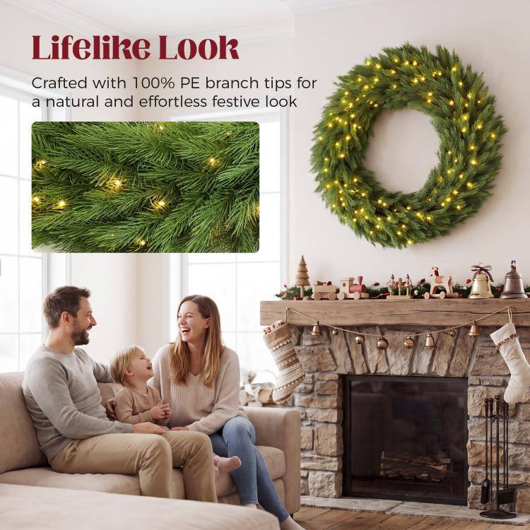 Lifelike Look  
Crafted with 100% PE branch tips for a natural and effortless festive look