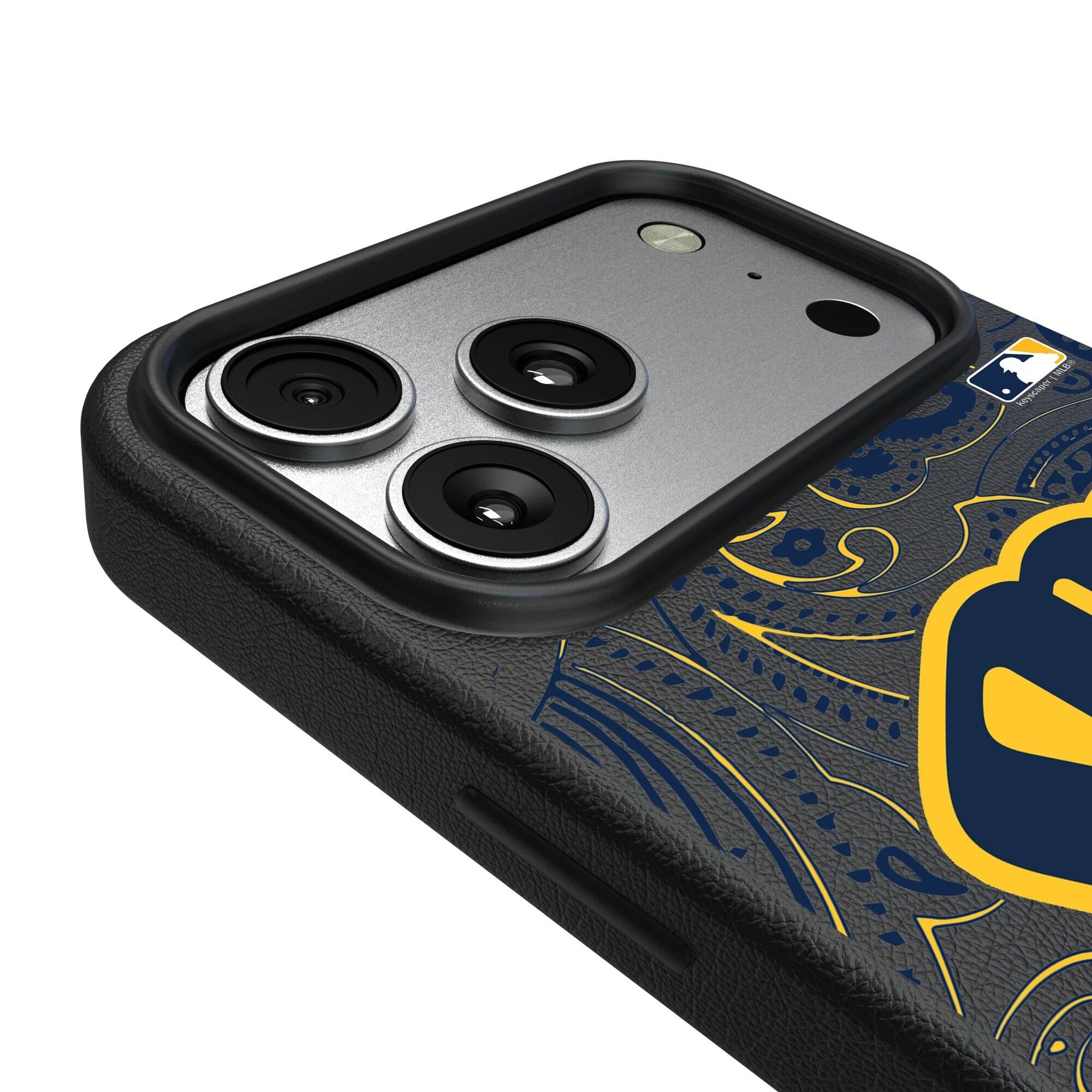 Alt View 2. Keyscaper - Paisley iPhone Magnetic Bump Case - 15 - Black.