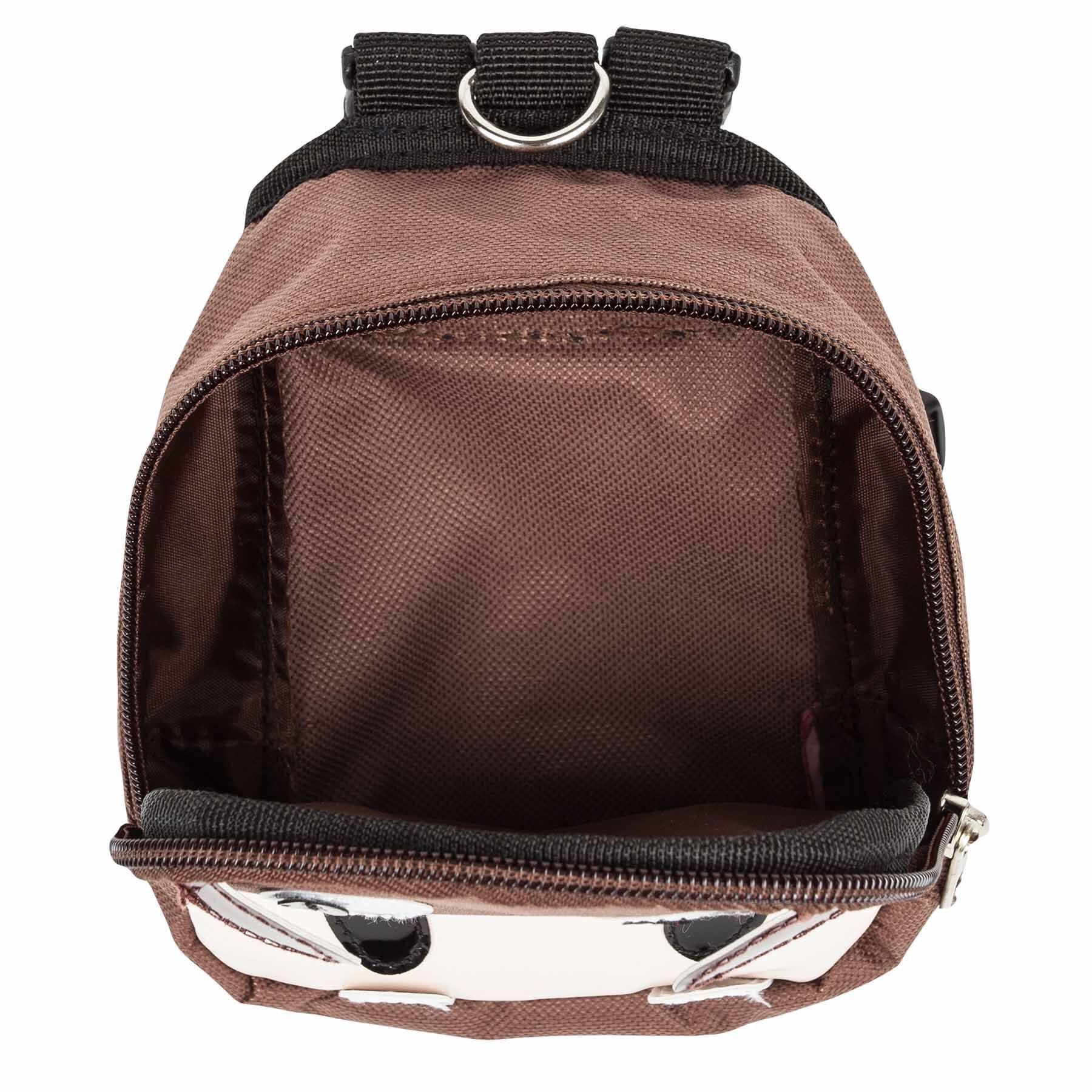 Alt View 2. KyyWee - kyywee'Mooltese' Large-Pocketed Compartmental Animated Dog Harness Backpack - brown.
