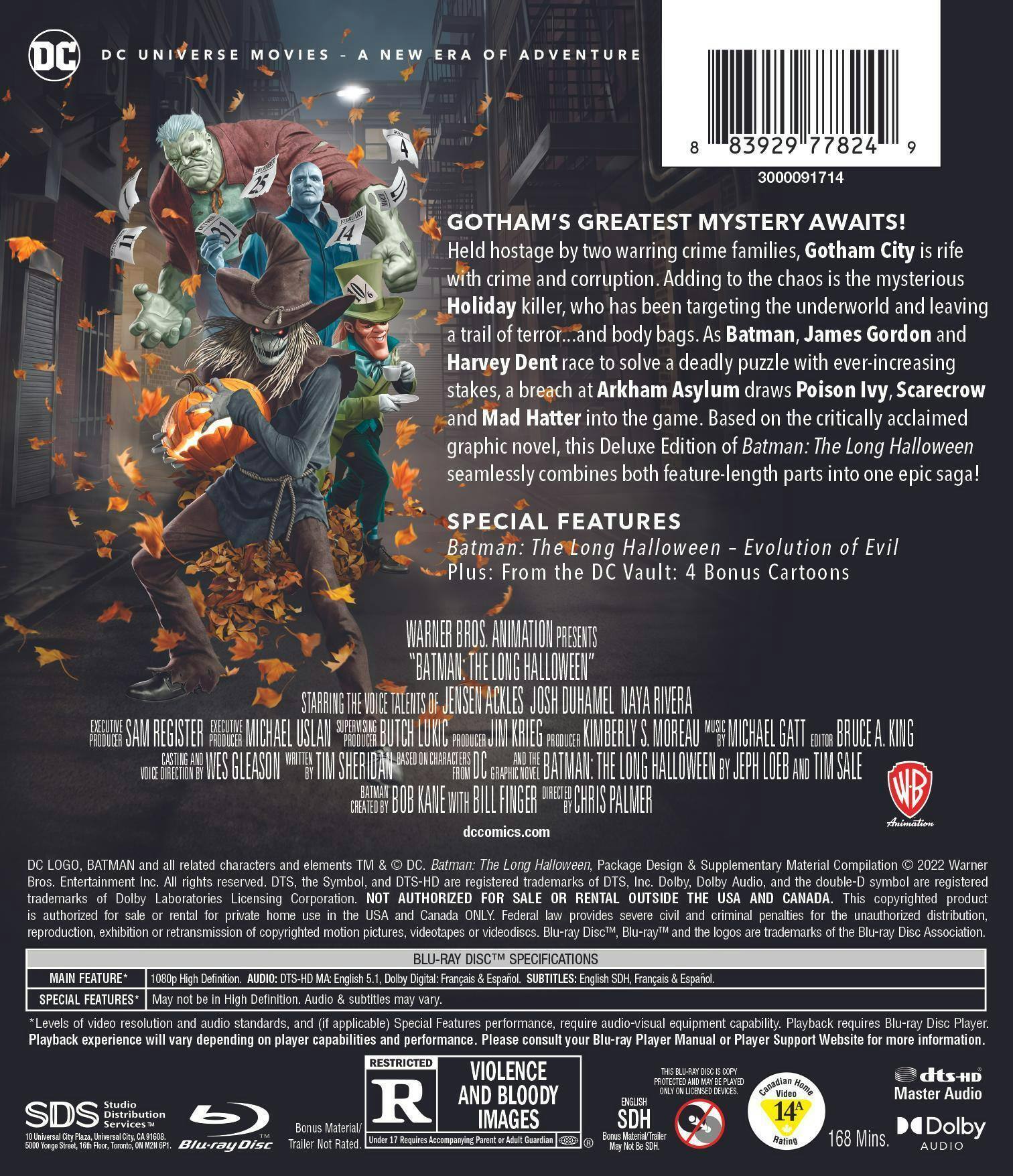 Back. Batman: The Long Halloween - Deluxe Edition (Blu-ray Deluxe Edition) [Blu-ray].