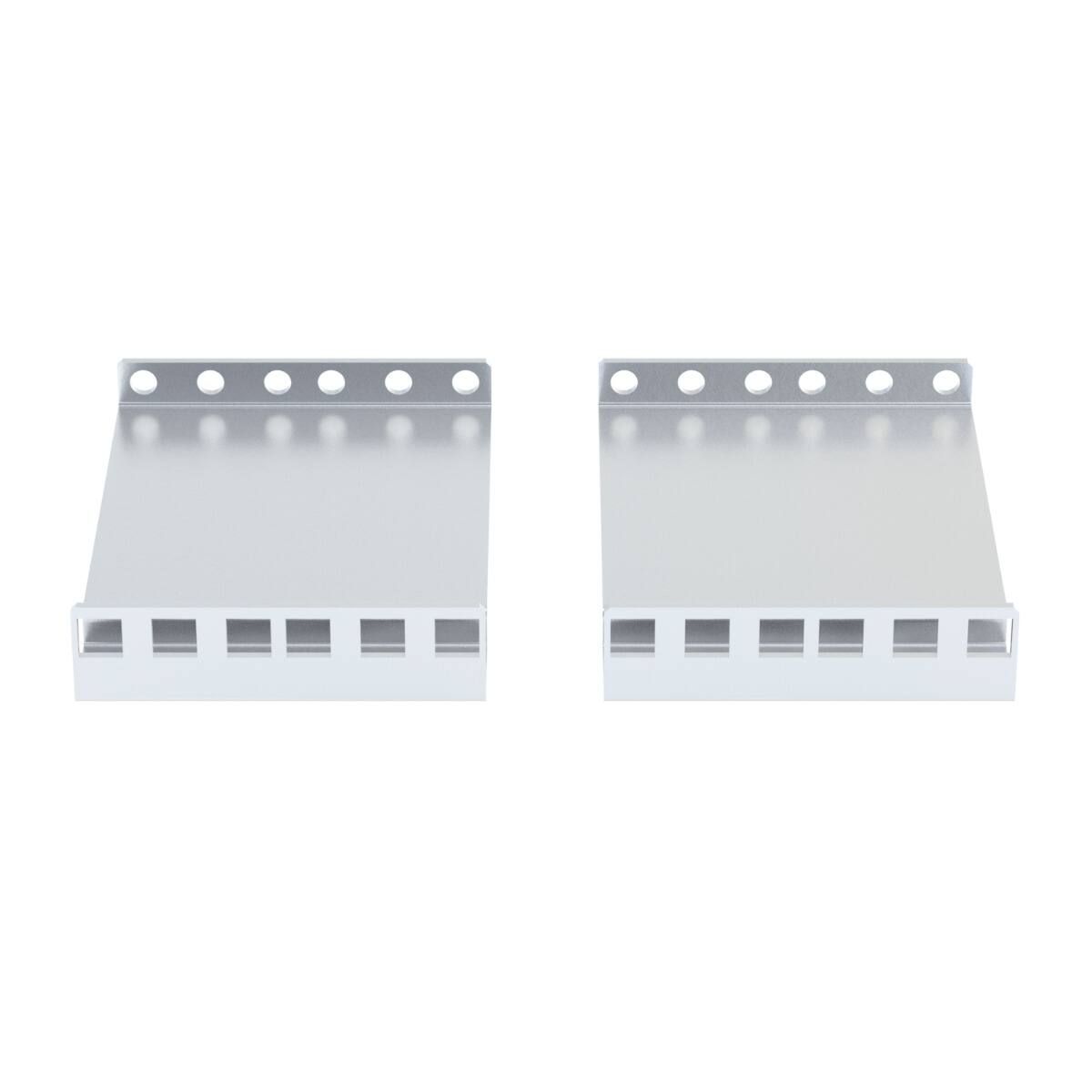 Front. RackSolutions - RackSolutions 2U Adapter Bracket 2-Pack - Adjustable Depth for 4Post Racks, 5in Deep, Compatible with Dell Rapid Rails - Metallic.