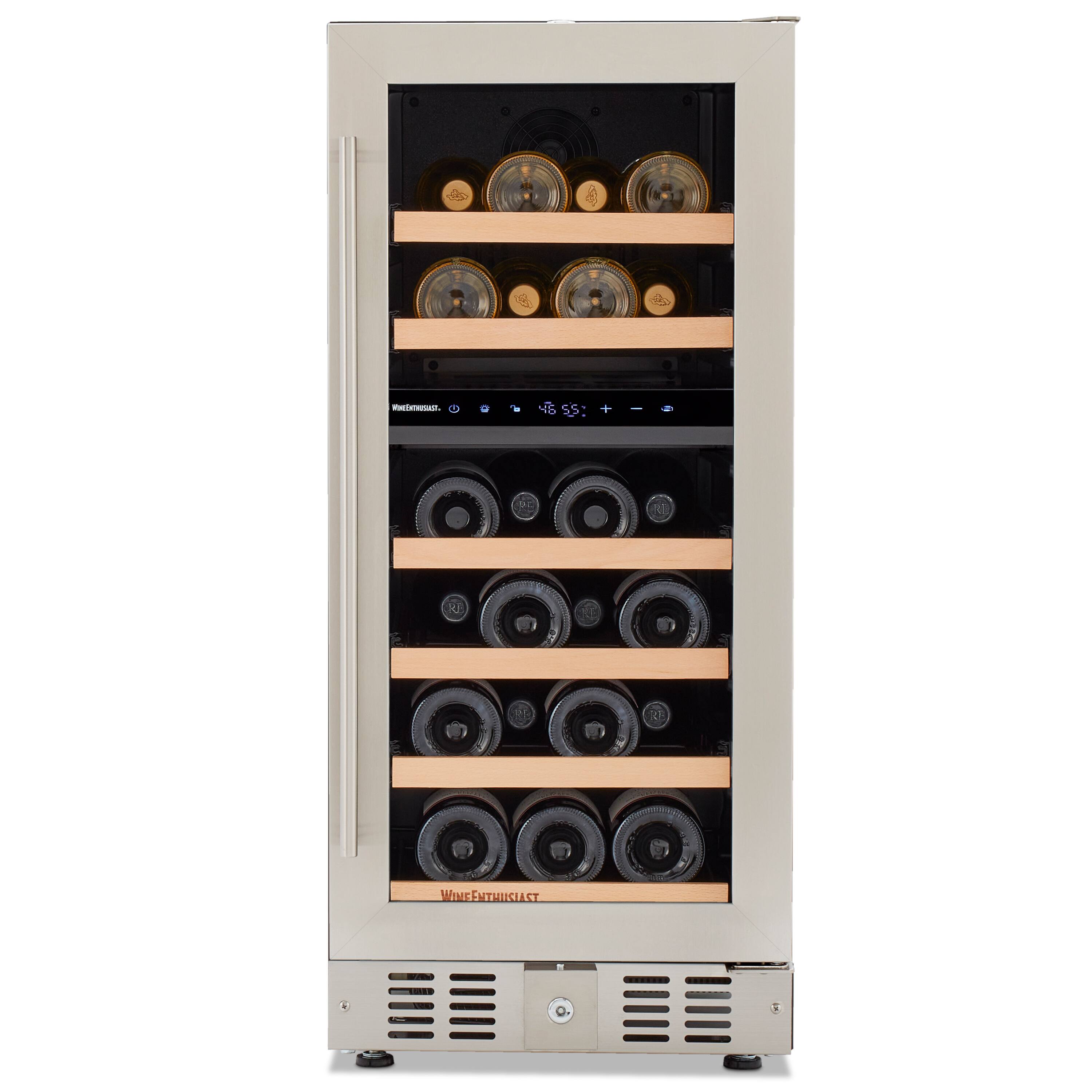 Wine Enthusiast - S 15” Undercounter Dual Zone Wine Cellar, SS RH - Stainless Steel
