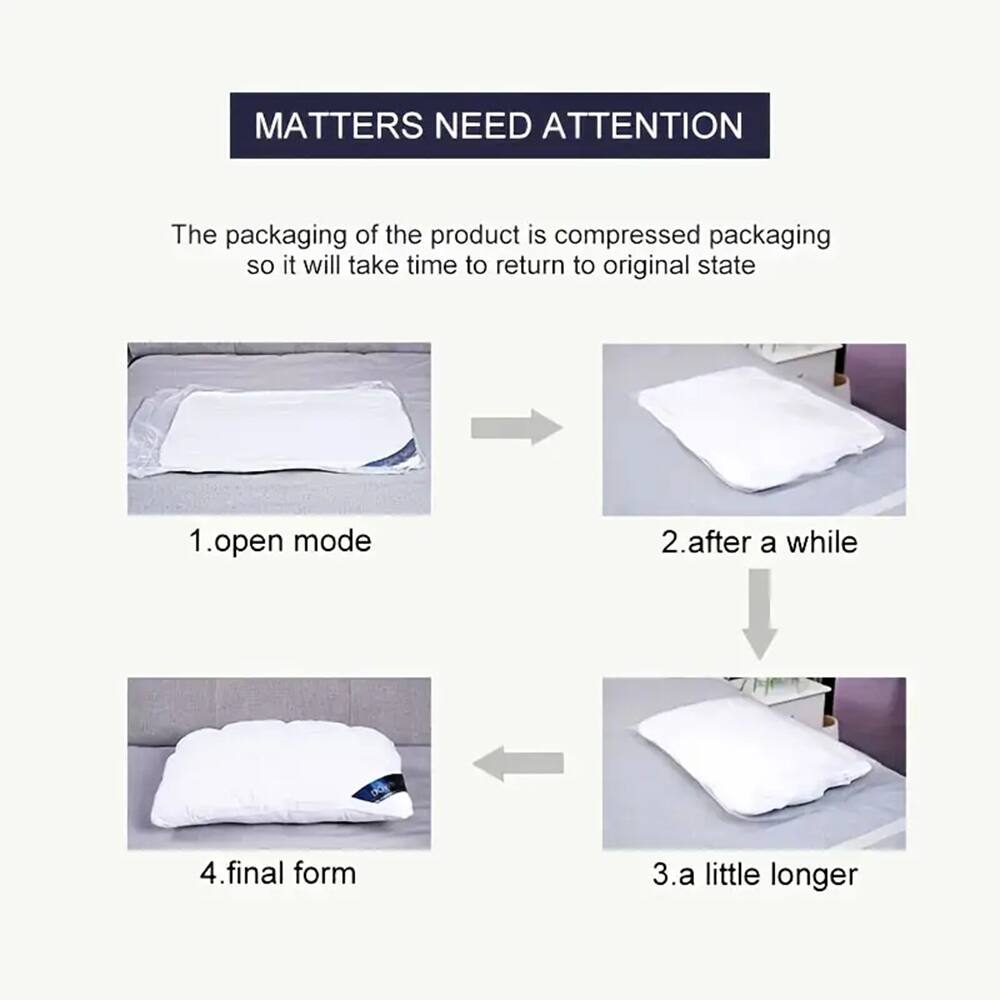 MATTERS NEED ATTENTION

The packaging of the product is compressed packaging so it will take time to return to original state

1. open mode
2. after a while
3. a little longer
4. final form