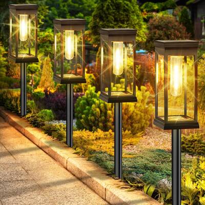 Nordic Hygge Solar Pathway Lights Outdoor, 8 Pack Large LED Solar Nordic Hygge Solar Pathway Lights Outdoor, 8 Pack Large LED Solar