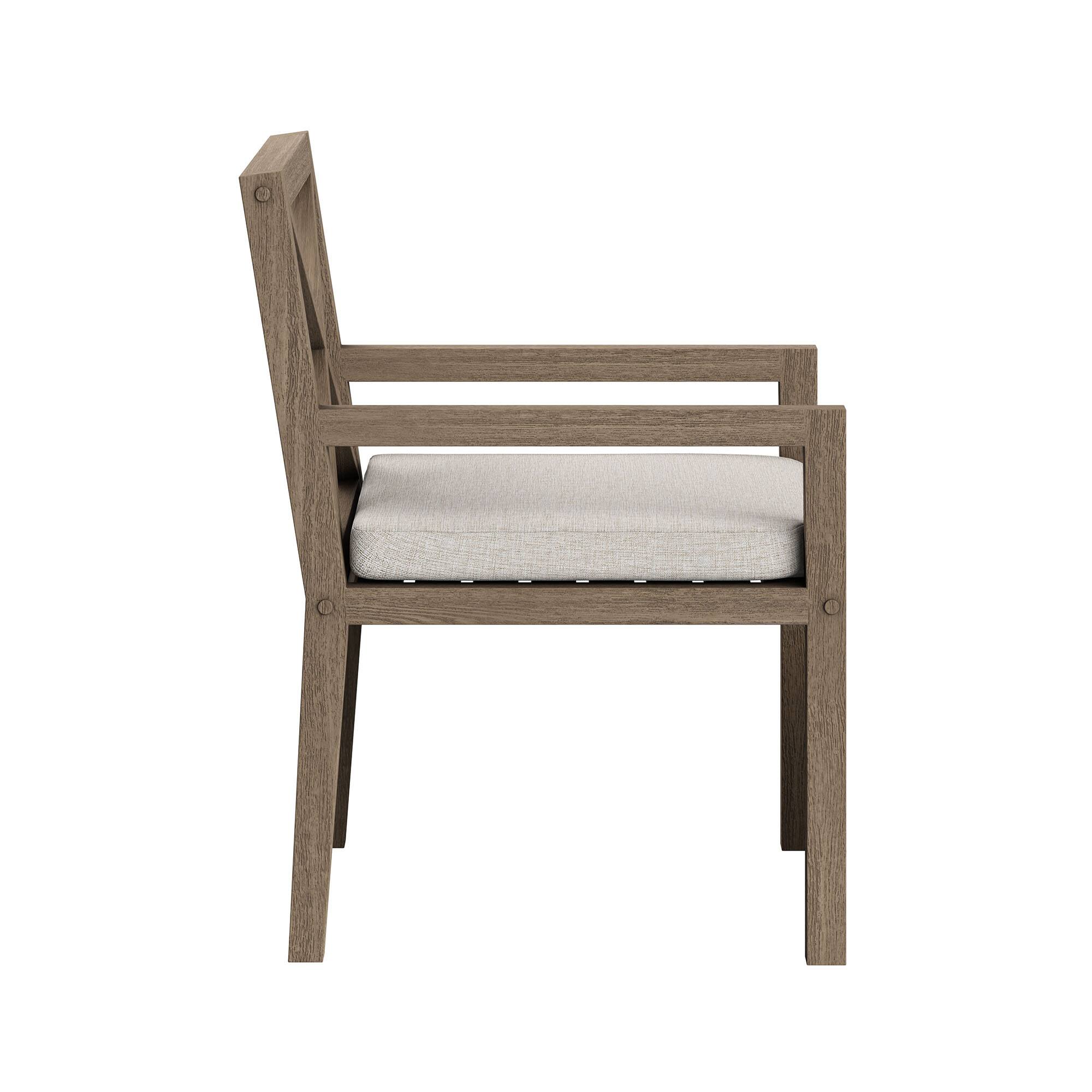 Alt View 2. Modway - Northlake 7-Piece Teak Wood Outdoor Patio Dining Set - Pebble.