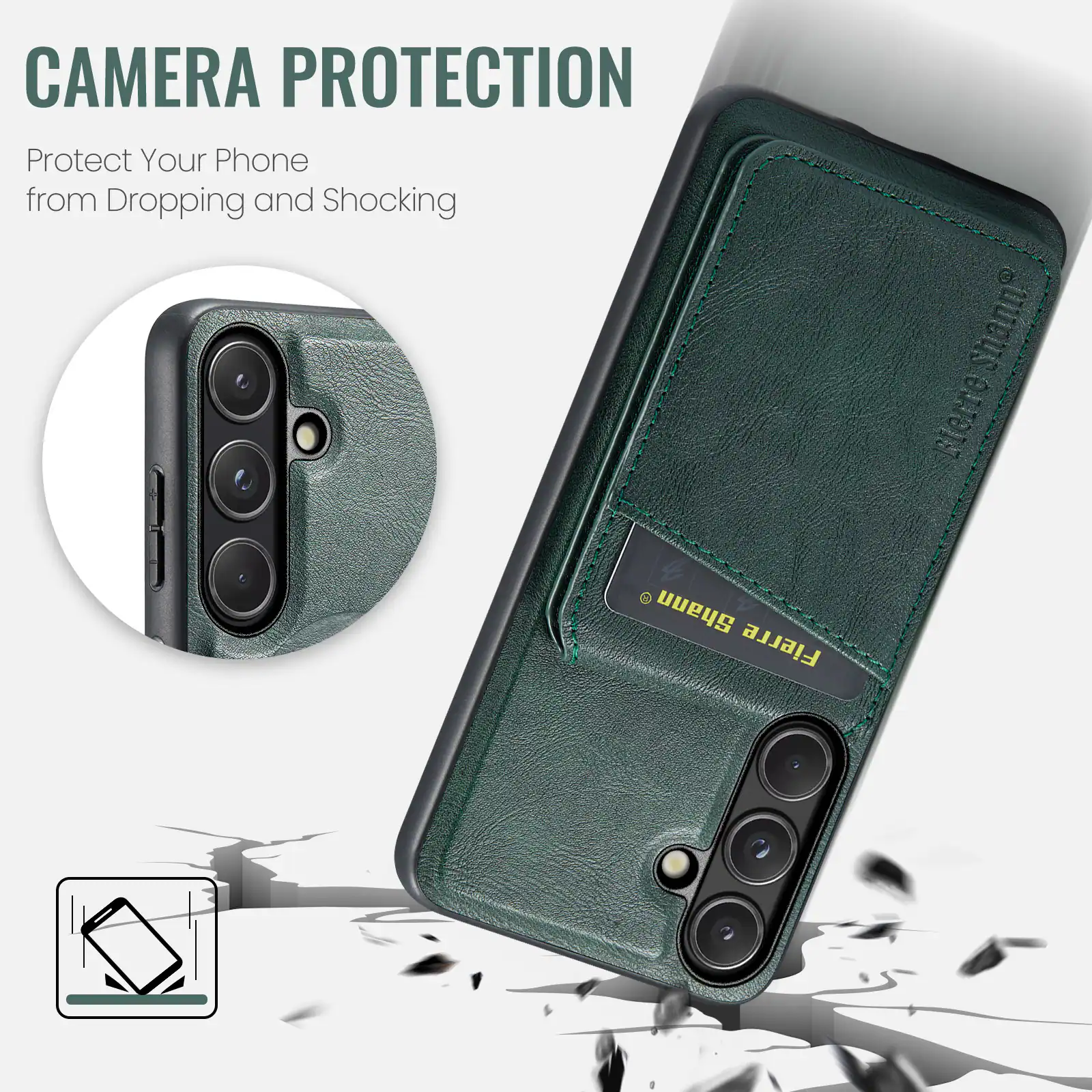 CAMERA PROTECTION  
Protect Your Phone from Dropping and Shocking