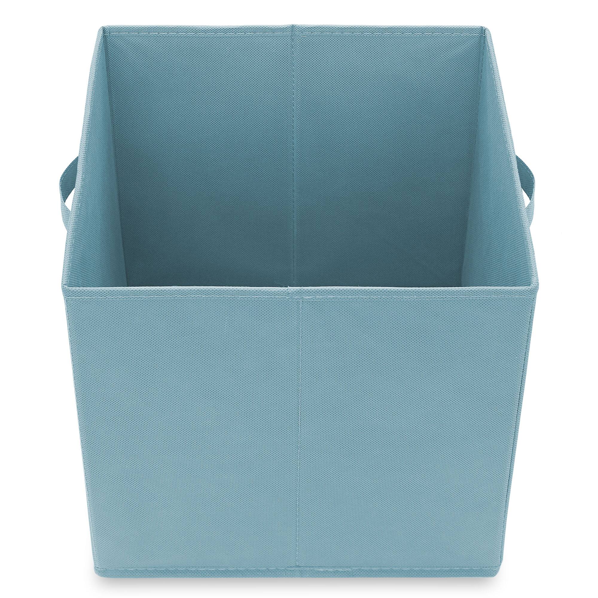 Alt View 3. Casafield - (Set of 12) Collapsible Fabric Cubes - Storage Bins - Baby Blue.