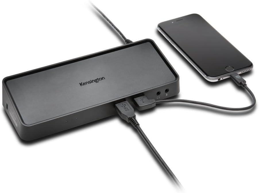 Angle. Kensington - Kensington SD3650 Universal USB 3.0 Docking Station - USB 3.0 - 6 x USB Ports - 2 x USB 2.0 - 4 x USB 3.0 - Network.