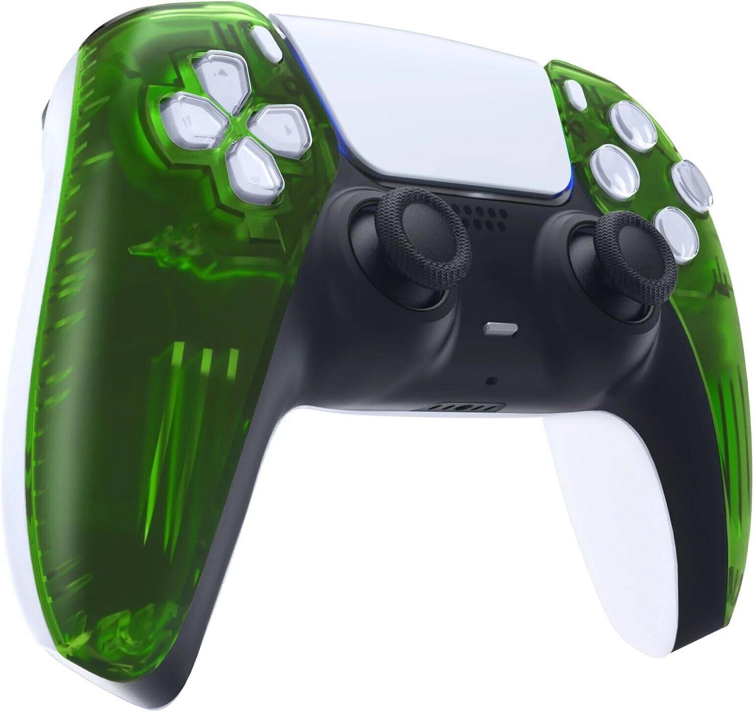 Left. ProControllers - Custom Wireless Controller for PS5 - Clear Green.