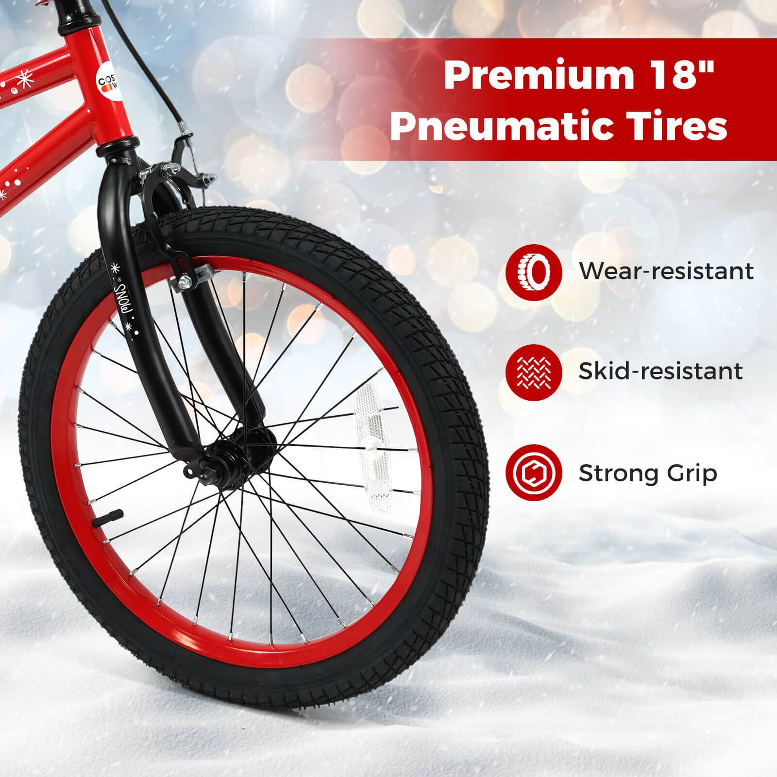 Premium 18" Pneumatic Tires

- Wear-resistant
- Skid-resistant
- Strong Grip