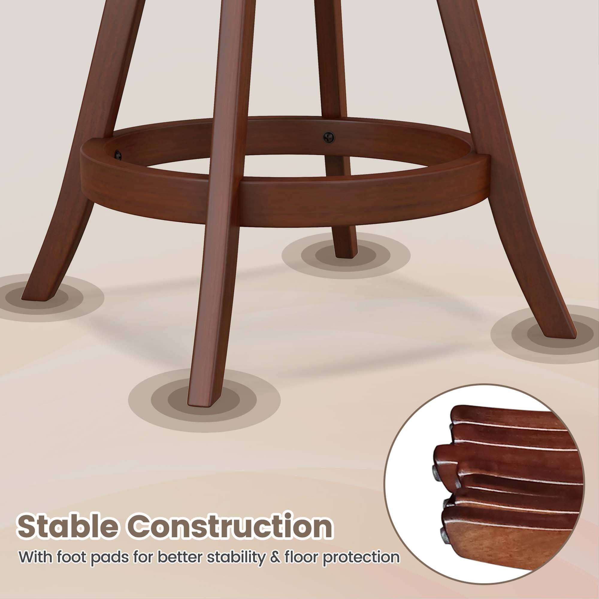 Stable Construction: With foot pads for better stability & floor protection.