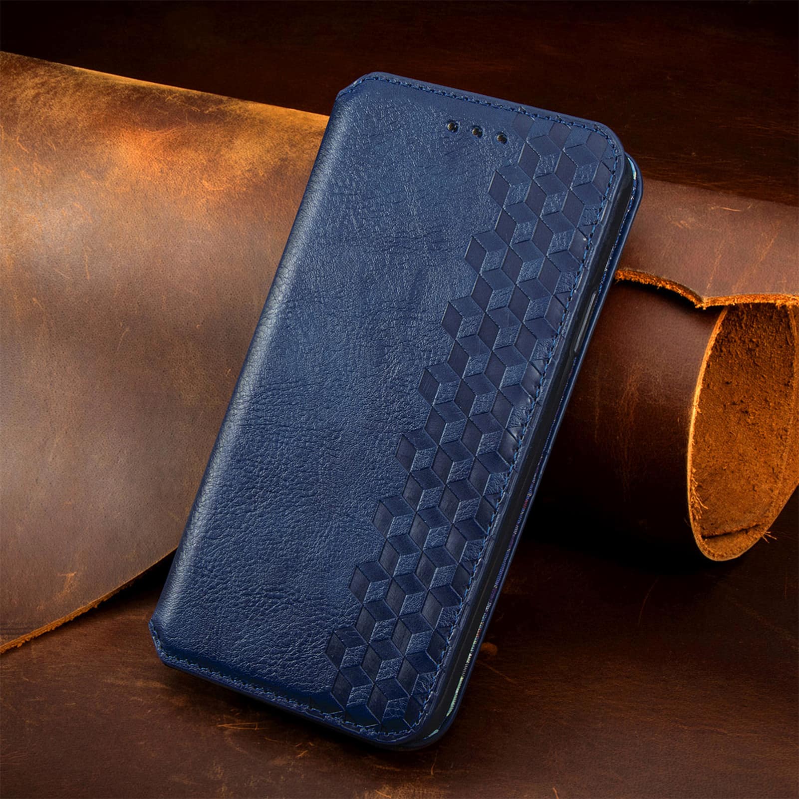 Dteck - Magnetic Retro PU Leather Wallet Case For Apple iPhone 17 Card Slots Kickstand Flip Protective Phone Cover - Blue price history on PriceWatchPro