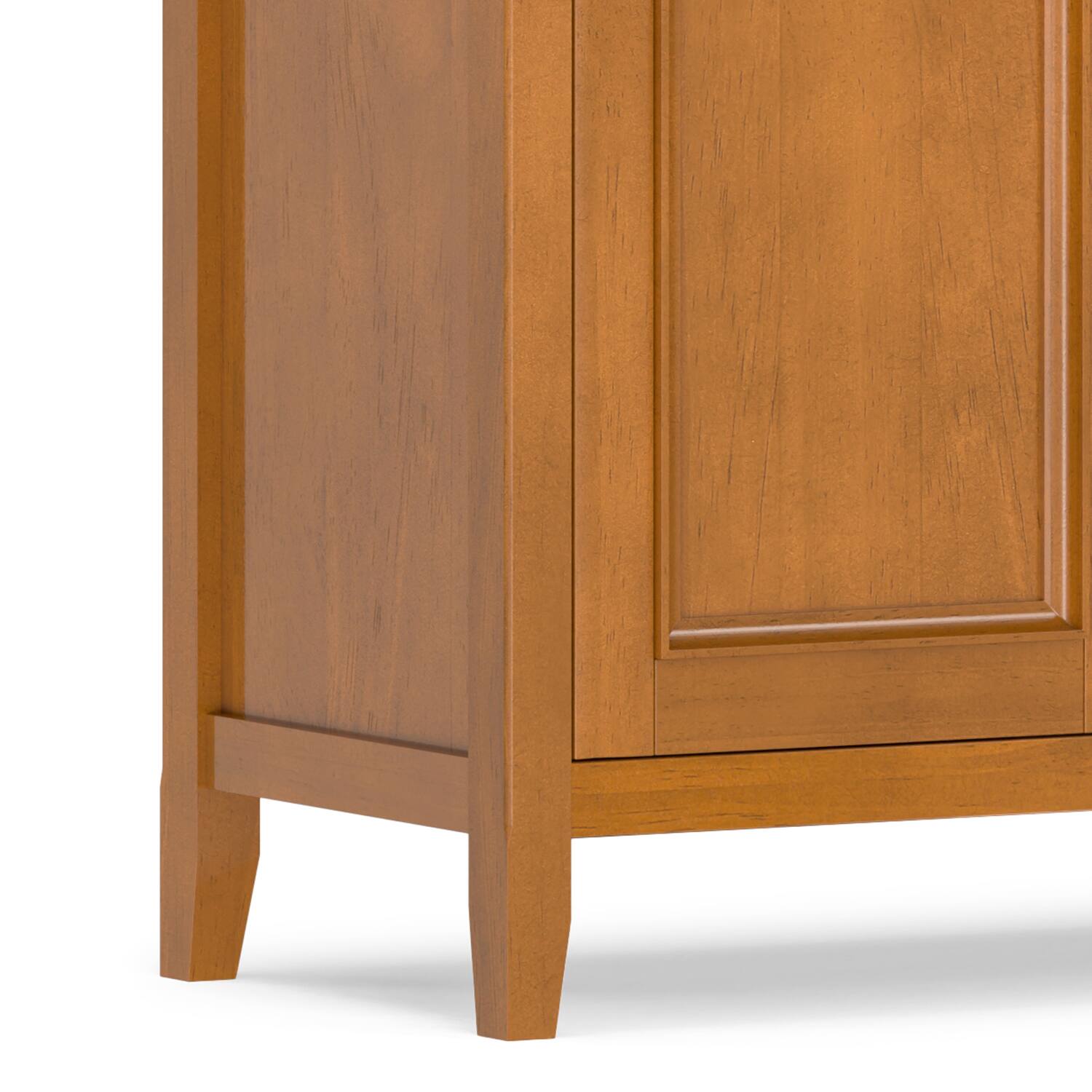 Alt View 7. Simpli Home - Amherst 66 inch Wide Solid Wood Transitional 4 Door Storage Cabinet in Light Golden Brown - Light Golden Brown.