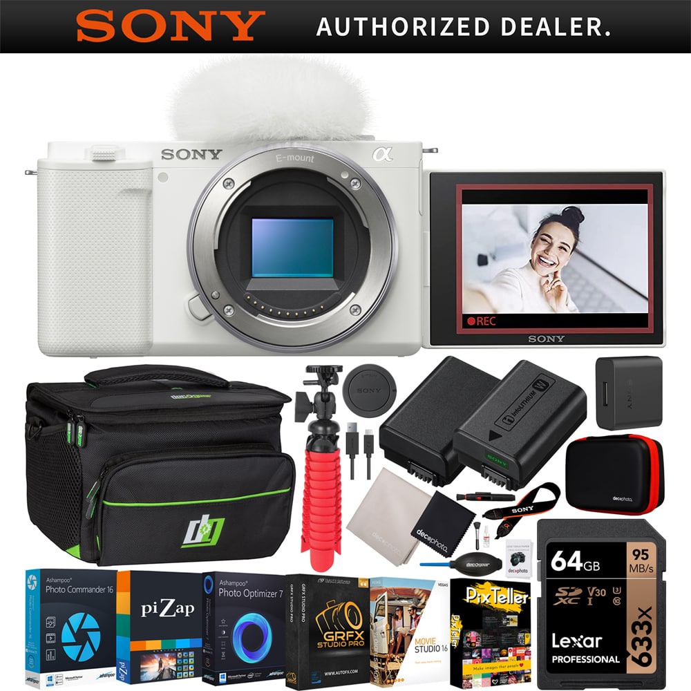 Sony - ZV-E10 Mirrorless Alpha APS-C Interchangeable Lens Vlog Camera Body Bundle