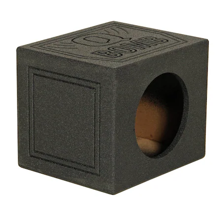 Front. QPower - Q-POWER QBOMB 10" Sealed Car Subwoofer Sub Box Enclosure | QBOMB10S Single - Black.