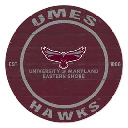 Jardine - Maryland Eastern Shore Hawks 20" Indoor/Outdoor Team Color Circle Sign - Maroon