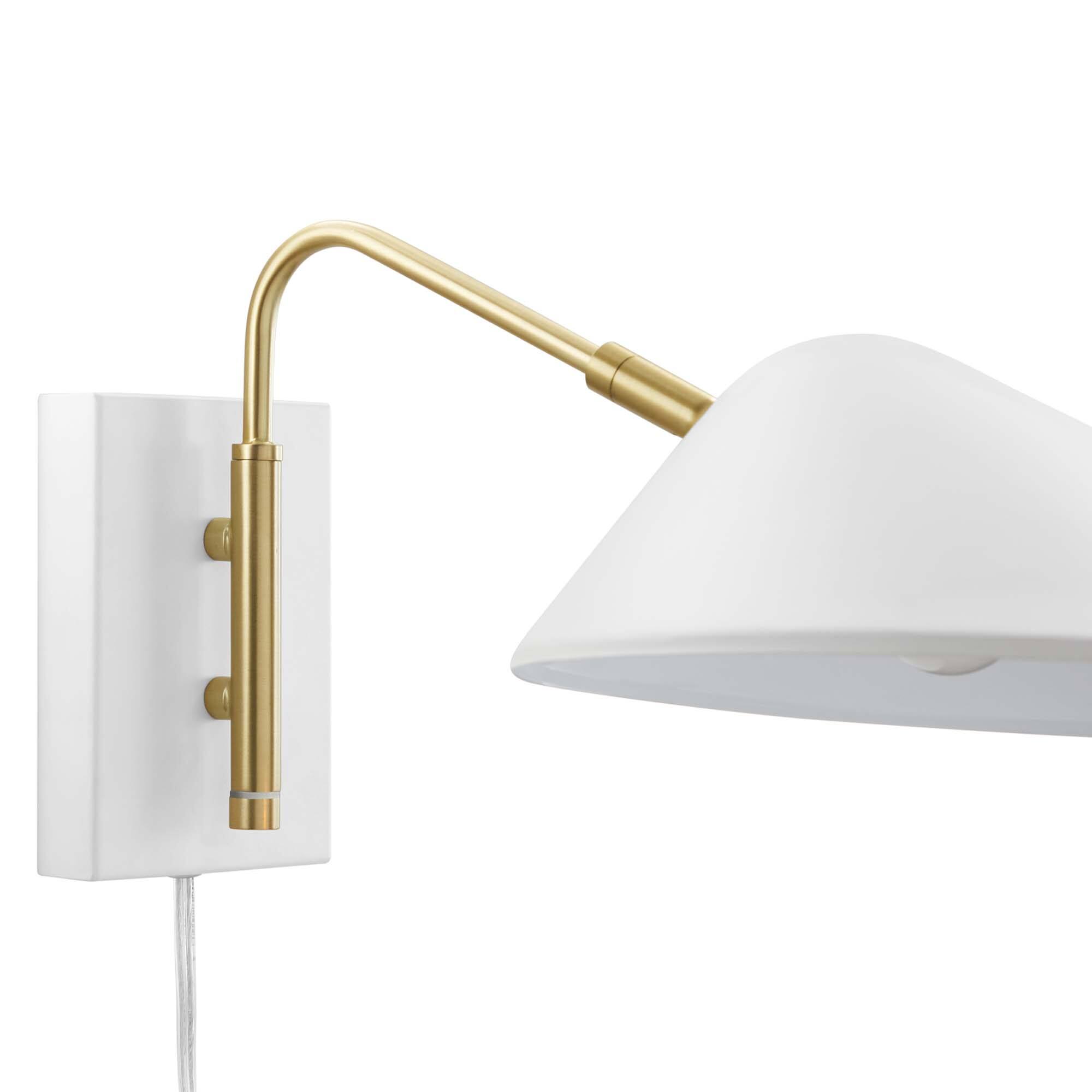 Alt View 4. Modway - Journey 7" Swing Arm Wall Sconce by Modway - White.