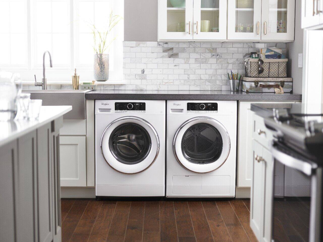 Alt View 18. Whirlpool - 2.3 Cu. Ft. High Efficiency Stackable Front Load Washer with Detergent Dosing Aid - White.