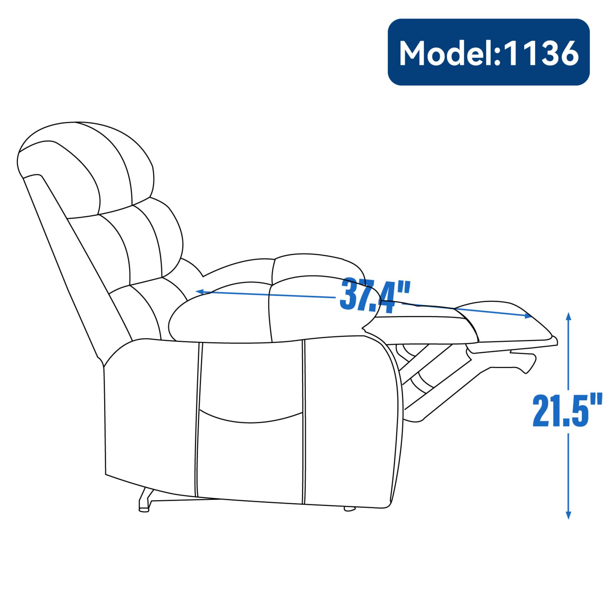 Model: 1136  
37.4"  
21.5"