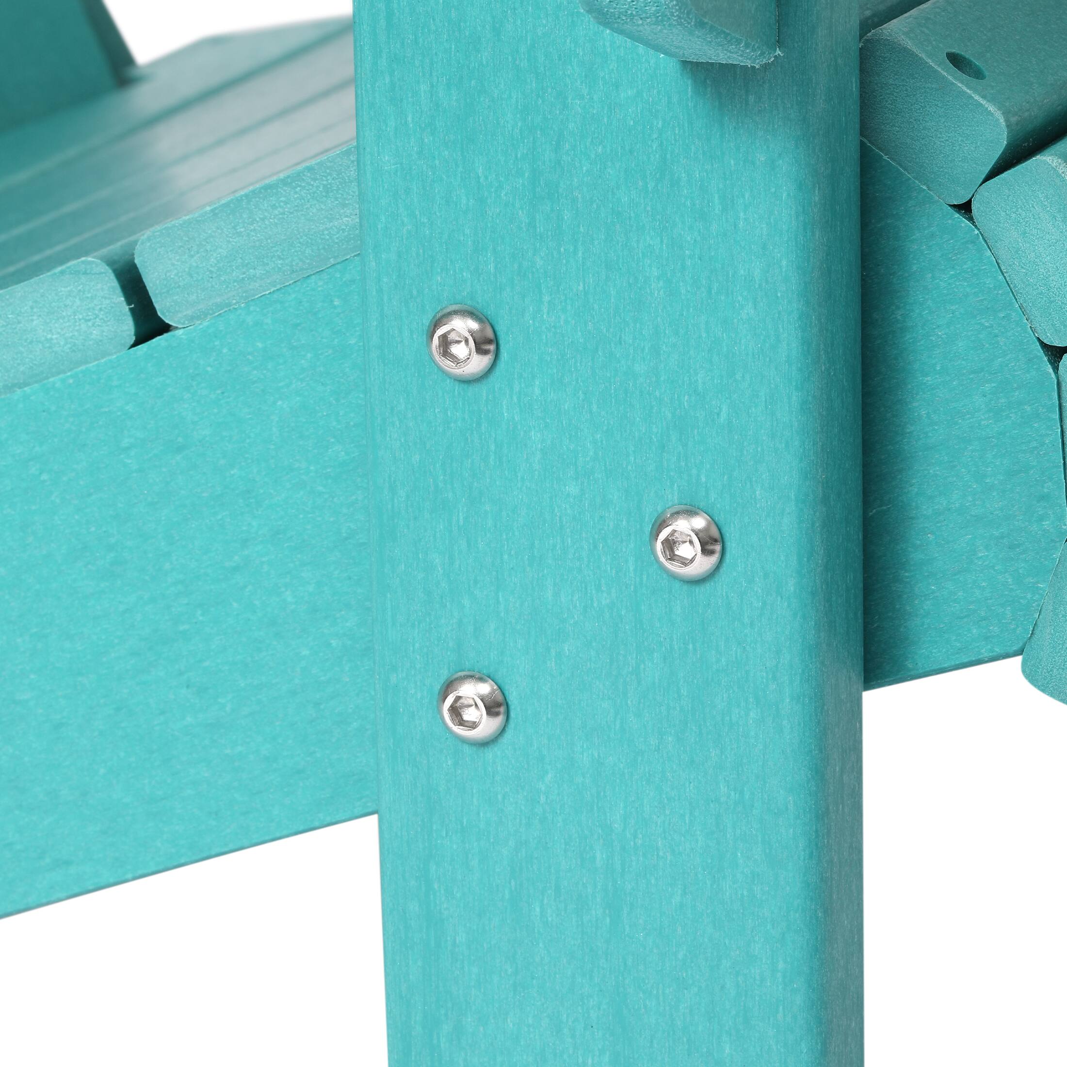 Alt View 6. WestinTrends - WestinTrends Highland Outdoor Patio HDPE Adirondack Chair With Cup Holder - Turquoise.