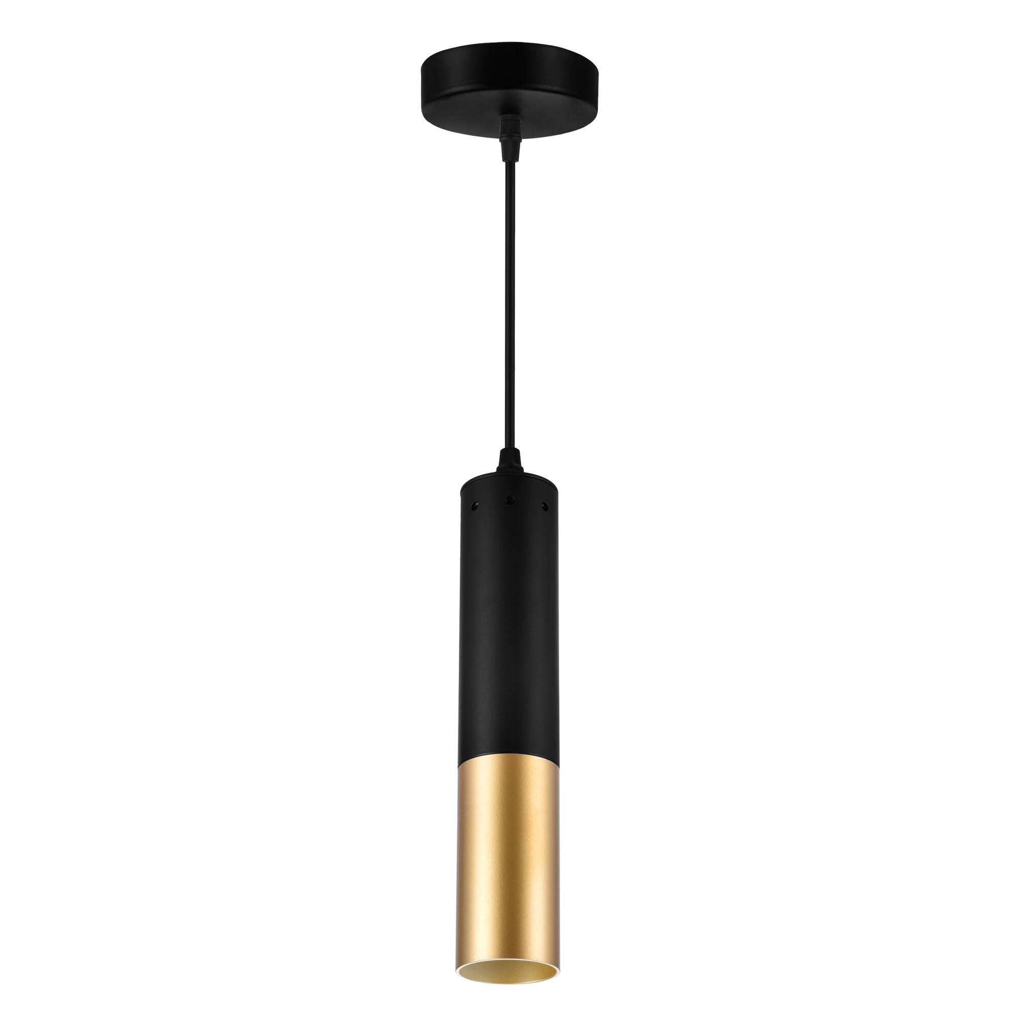 Alt View 1. CWI Lighting - Anem 1 Light Down Mini Pendant With Matte Black & Satin Gold Finish - Matte Black & Satin Gold.