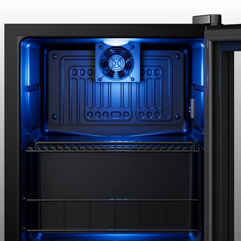 Alt View 1. Yeego - Yeego 65 Can Beverage Refrigerator Cooler, 1.63 cu.ft. Mini Beverage Fridge with Glass Door for Home/Dorm, Black - Black.