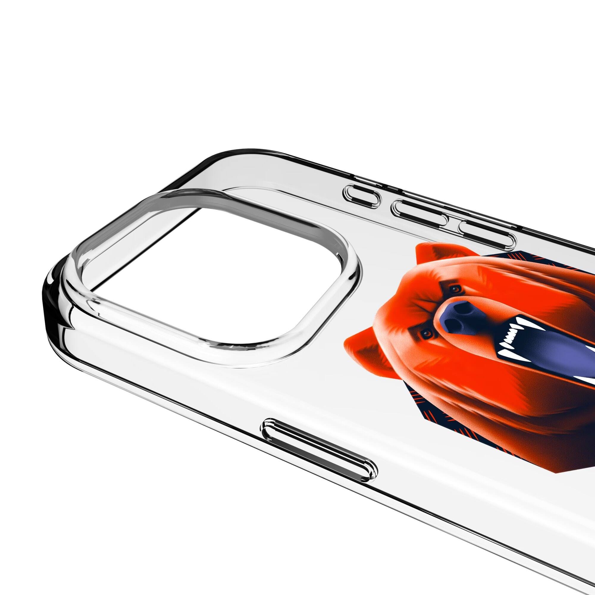 Alt View 2. Keyscaper - Chicago Bears iPhone Clear Case - 15 Plus - Multicolor.