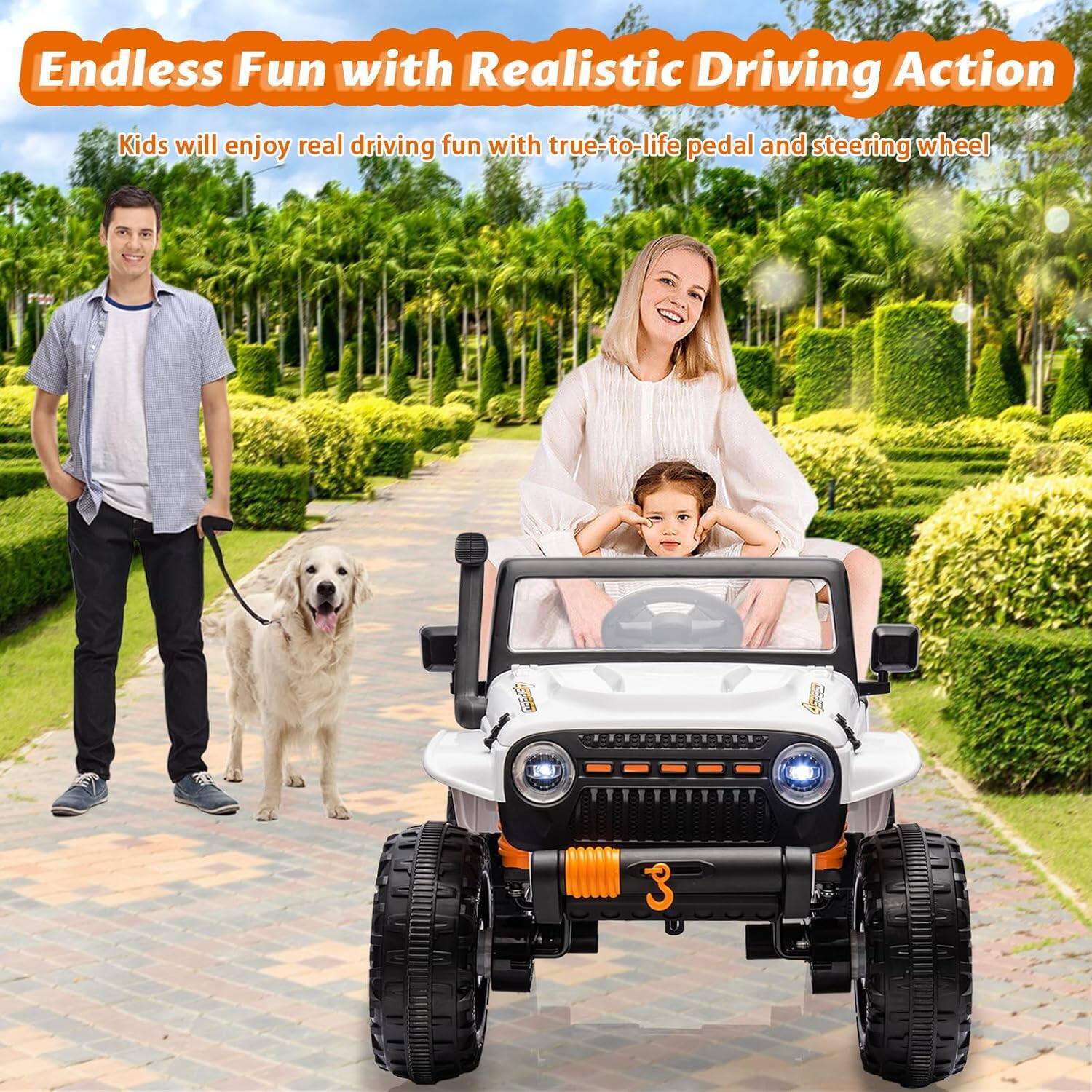 Endless Fun with Realistic Driving Action

Kids will enjoy real driving fun with true-to-life pedal and steering wheel