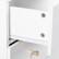 Left. Kadyn - 4 Drawer Dresser with Gold Handle, Nursery Dresser Chest Of Drawers Organizer - White.