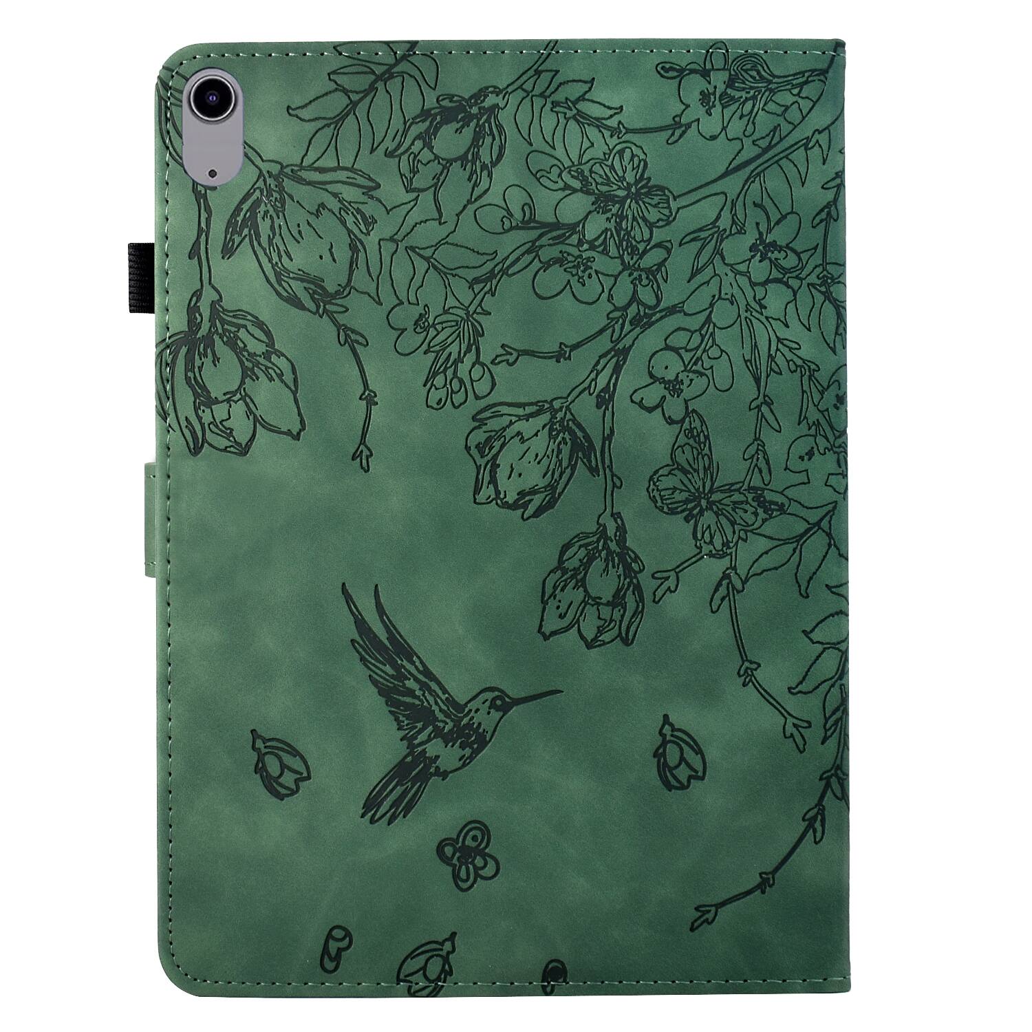 Alt View 4. Dteck - for Apple iPad (A16) 11" 2025 & iPad 10th Gen (A14 Chipset) 2022 Embossed Folio Case,PU Leather Flip Stand Tablet Cover - Green.