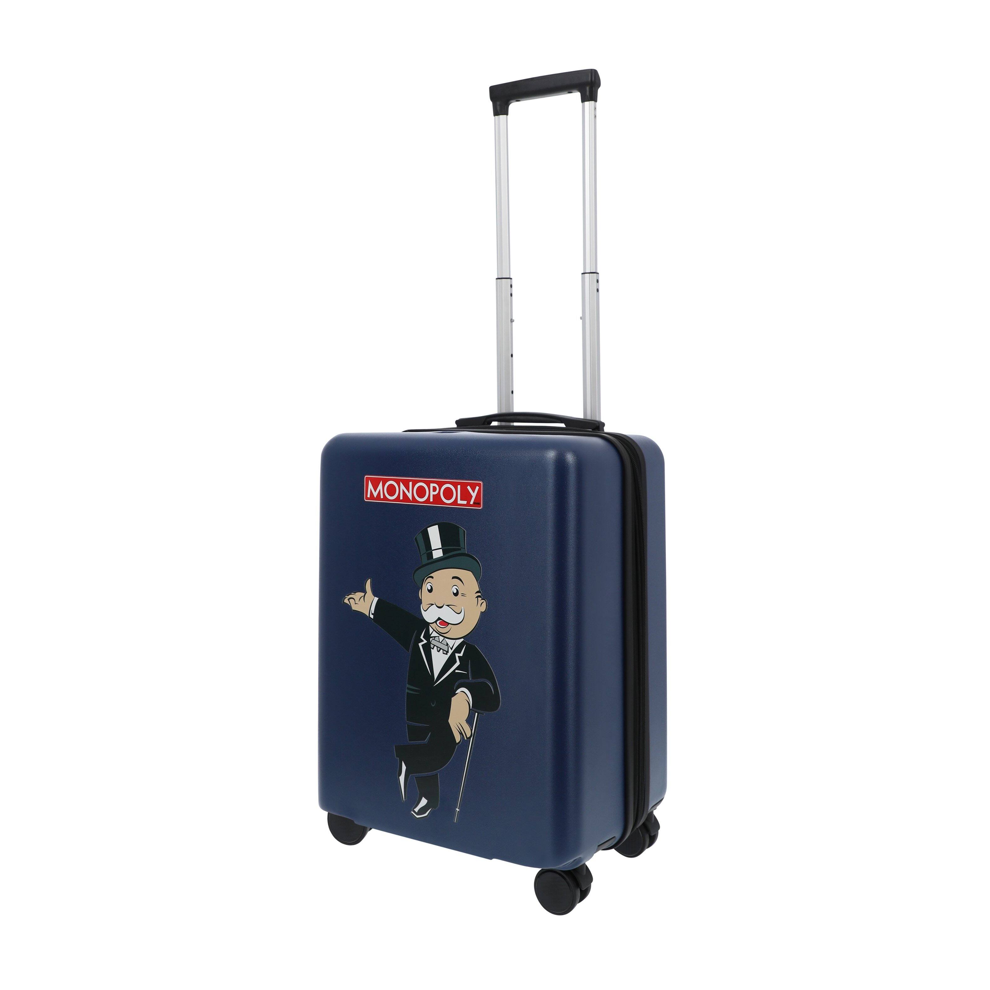 Angle. Ful - HASBRO MONOPOLY 22.5" CARRY-ON LUGGAGE - BLUE.