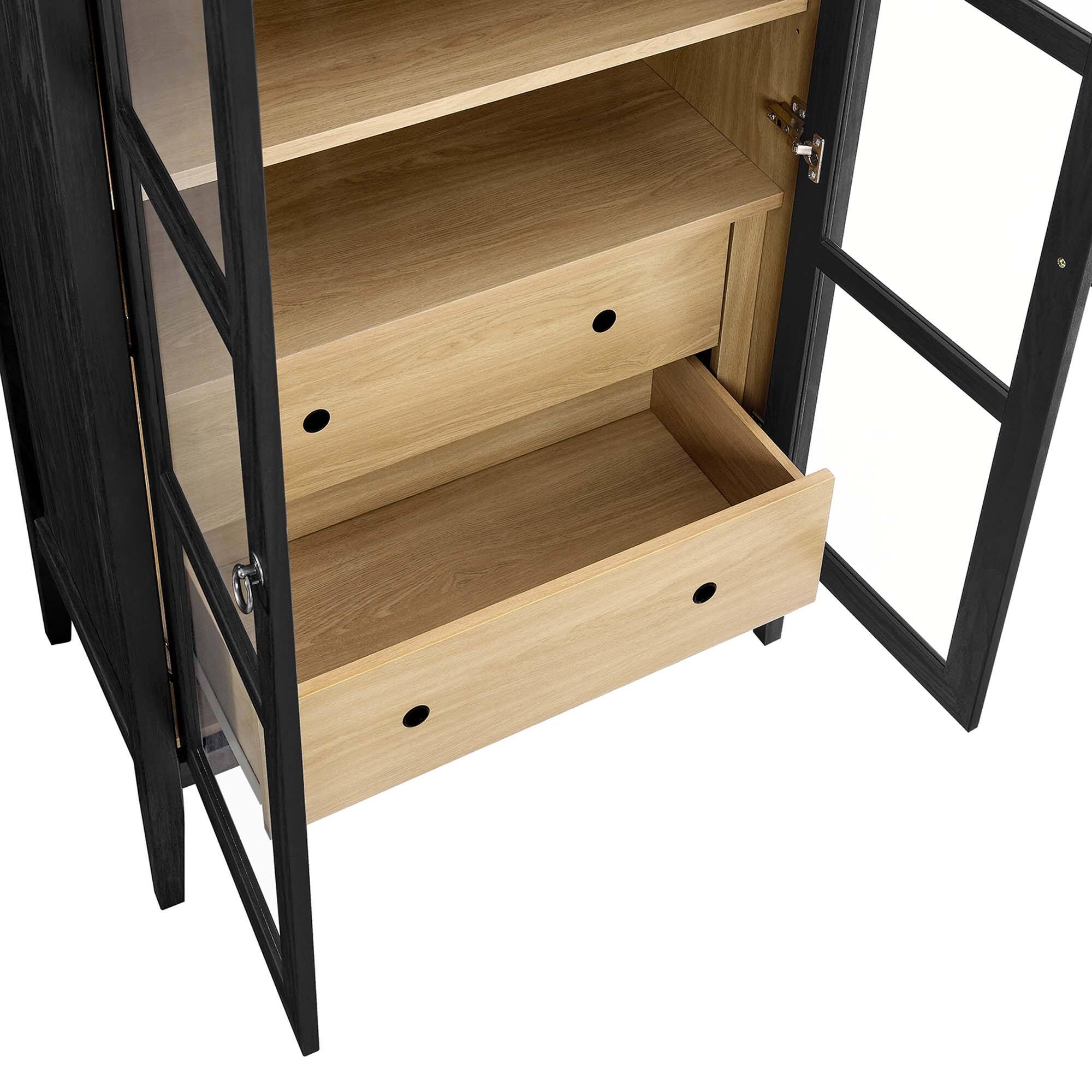 Alt View 5. Modway - Nolan Tall Arched Storage Display Cabinet by Modway - Black Oak.