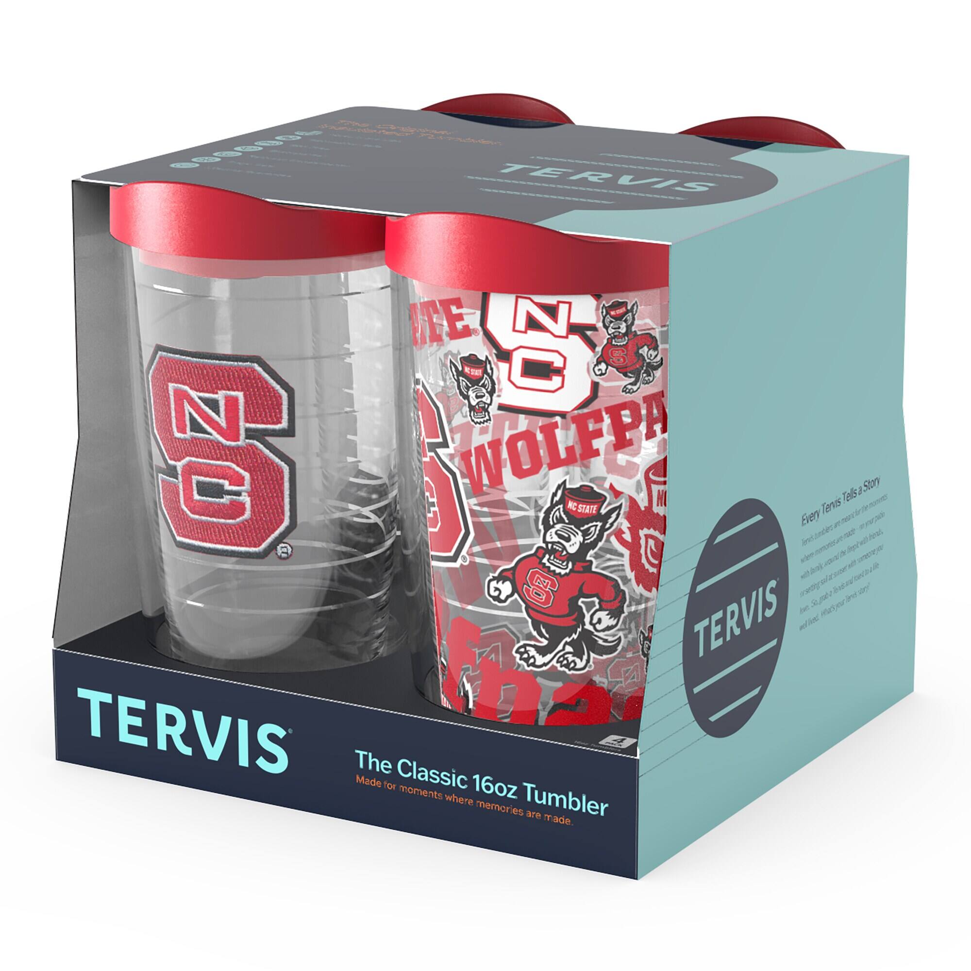 C - 056 ............E. TERVIS - i IE. N KE NC U N WOLFPA OZ C i KC SUATE M Every LondeC Tens i E T8 - can A - Stry a a / E al Nl ae S R c hA - x  TERVIS de matnu adlio TERVIS The Classic Made for 16oz moments where Tumbler memories are made.

---

TERVIS

The Classic 16oz Tumbler

Made for moments where memories are made.

---

NC STATE

WOLF PACK

---

Avery Tanesa Says...

I love my Tervis tumbler! It keeps my drinks cold all day long. I use it for water, coffee, and even smoothies. It's perfect for school, work, and on-the-go. I highly recommend it!

---

TERVIS