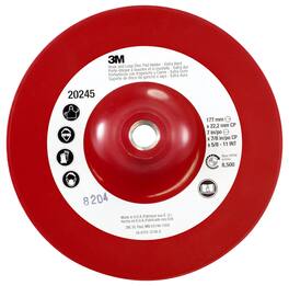 3M - Hook and Loop Disc Pad Holder 917CP, 7 in x 7/8 in Center Post 5/8-11 Internal