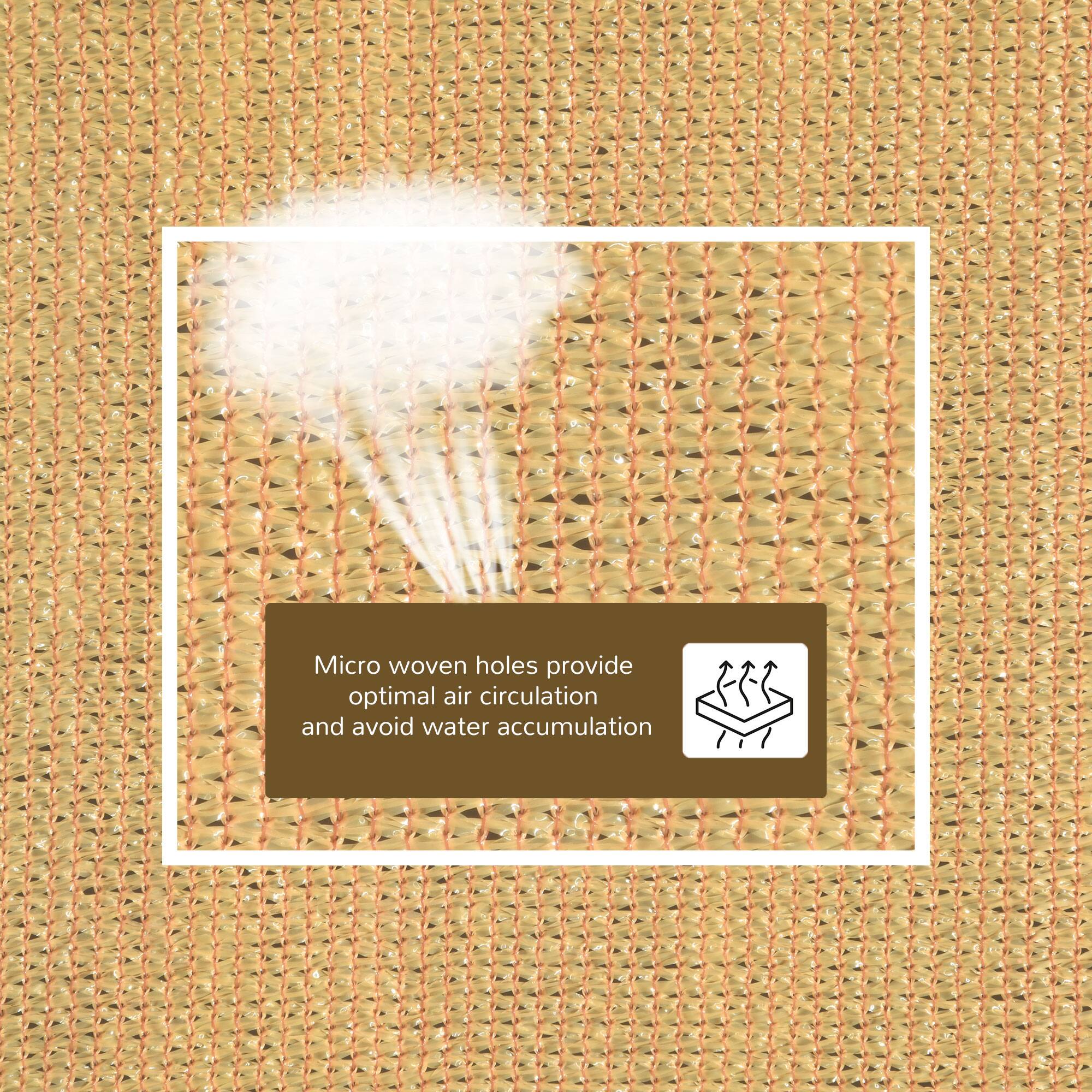 Micro woven holes provide optimal air circulation and avoid water accumulation