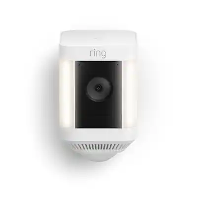 Ring Floodlight Cam Plus Outdoor Wired 1080p Security Camera – Black Or White, Alexa/Google Compatible
