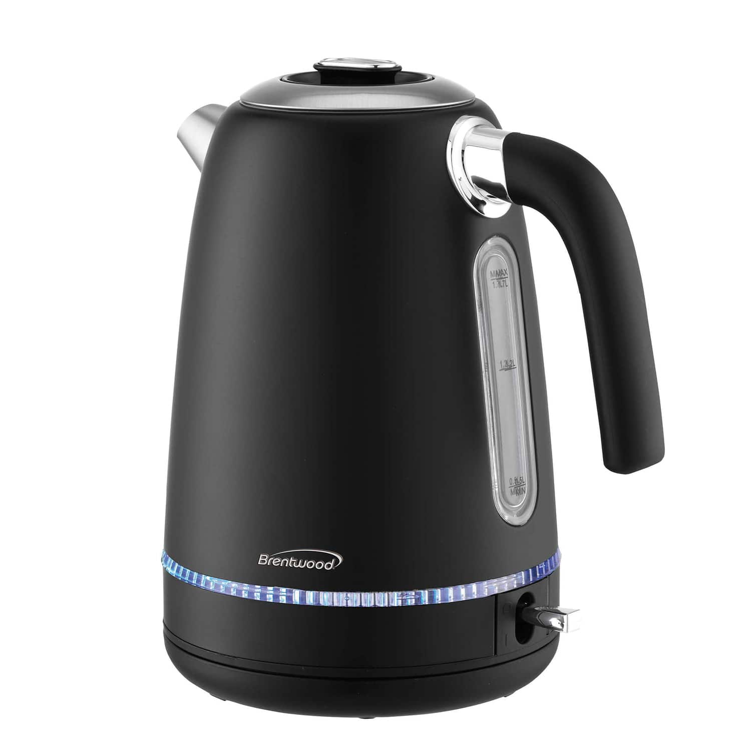Brentwood - Kt-1792bk 7-cup 1,500-watt Cordless Electric Stainless Steel Kettle - Black