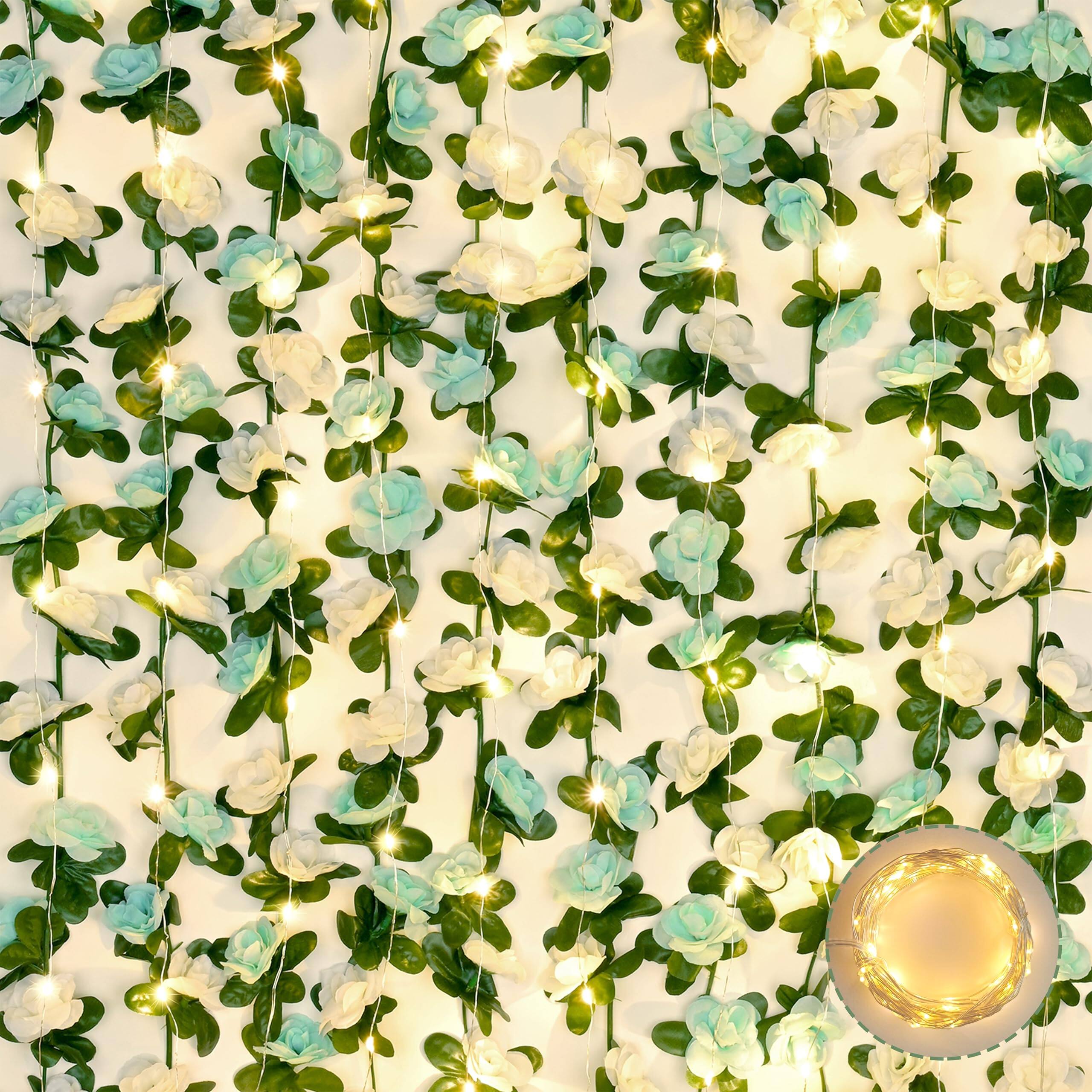 Blue & White With Lights-12 Pcs