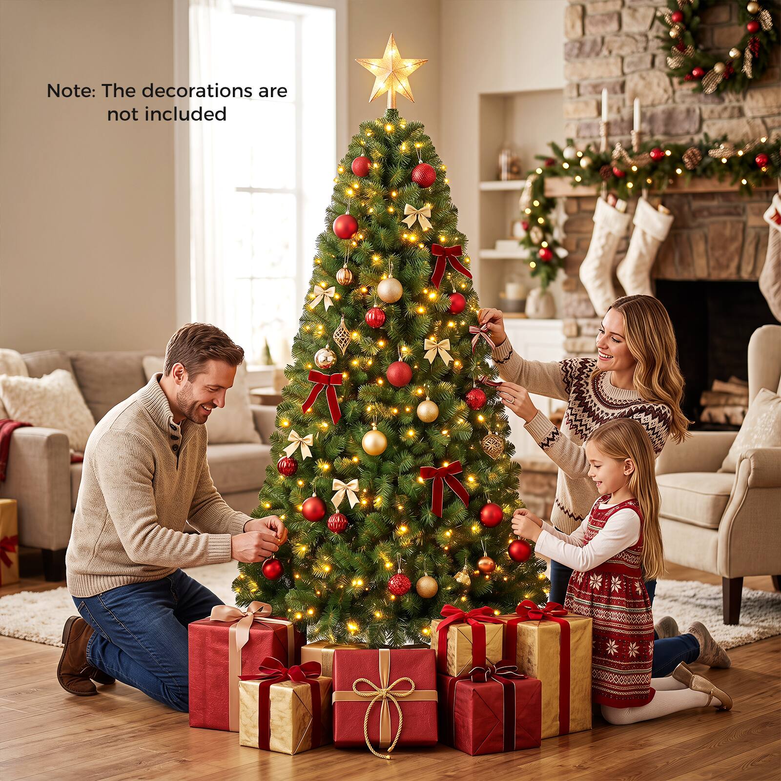 Note: The decorations are not included