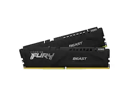 Kingston - FURY Beast 64GB DDR5 6000MHz RAM (2x32GB) Model KF560C36BBEK2-64 - Black