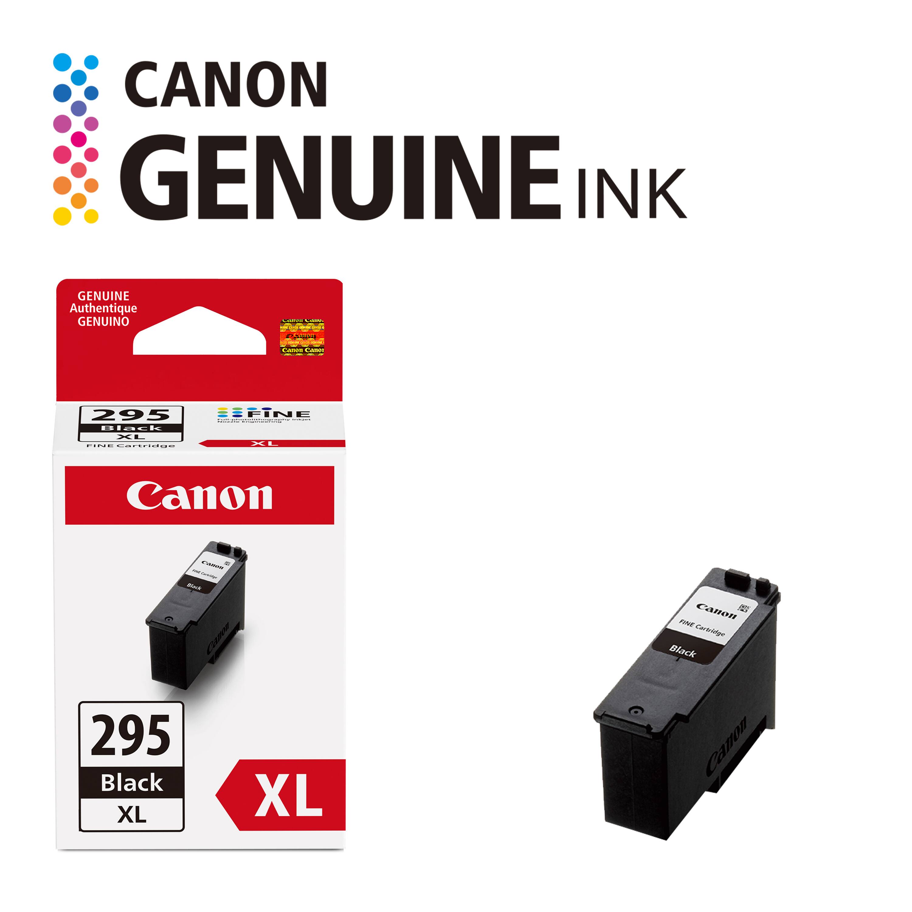 CANON GENUINE INK GENUINE Authentique GENUINO - 295 TIFINE BIack M : oeriige ME Canon - - Caon E FNt Cartiange Black 295 Black XL XL Canon