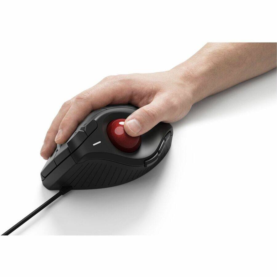 Alt View 3. Kensington - Kensington Pro Fit Ergo TB675 Vertical Wired Trackball - Ergonomic Thumb-Operated Trackball - PC, Mac - Optical - Cable - Black.