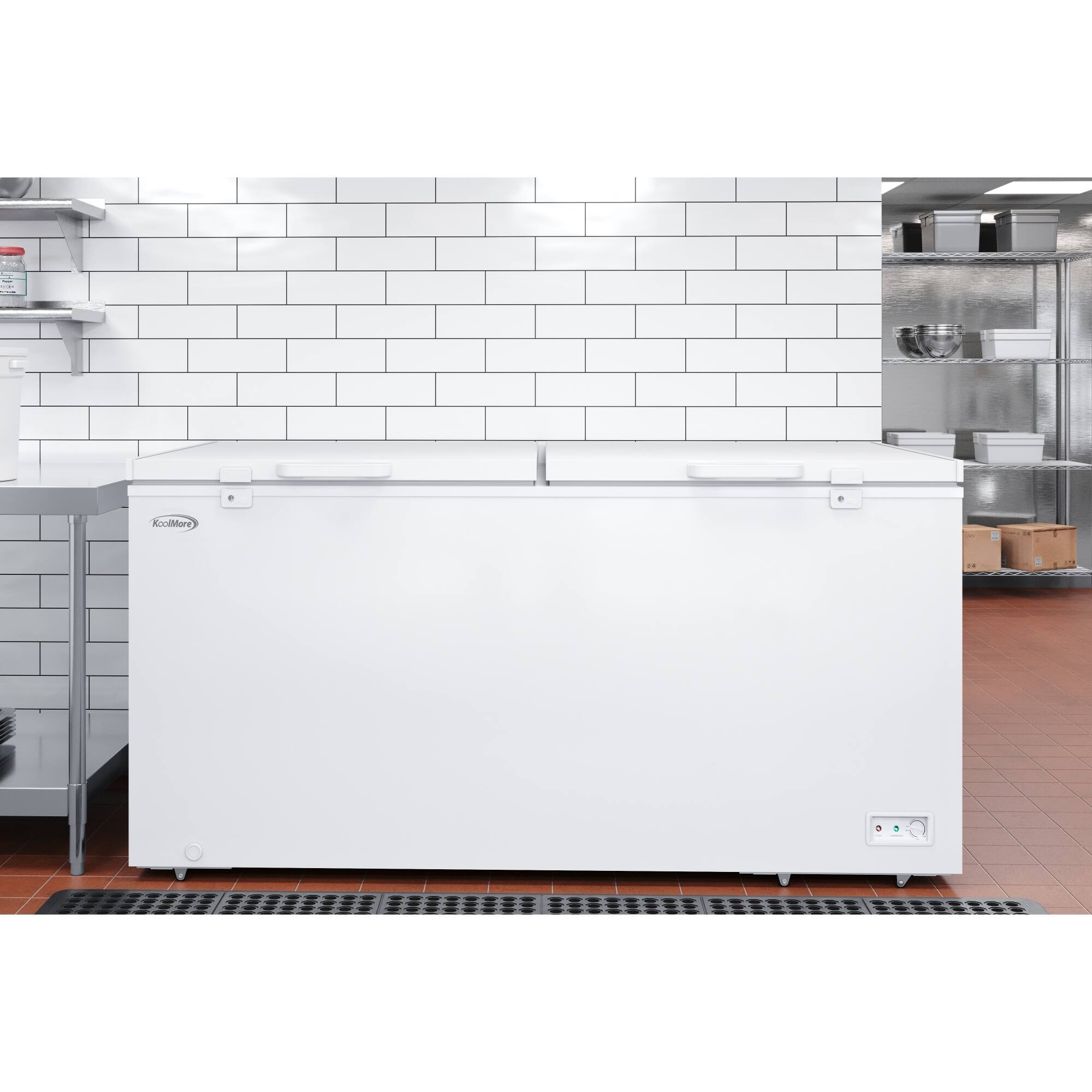 Alt View 1. Koolmore - 79 in. Commercial Chest Freezer, 30 Cu. Ft. in White, ETL Listed (KM-SCF-30C) - White.
